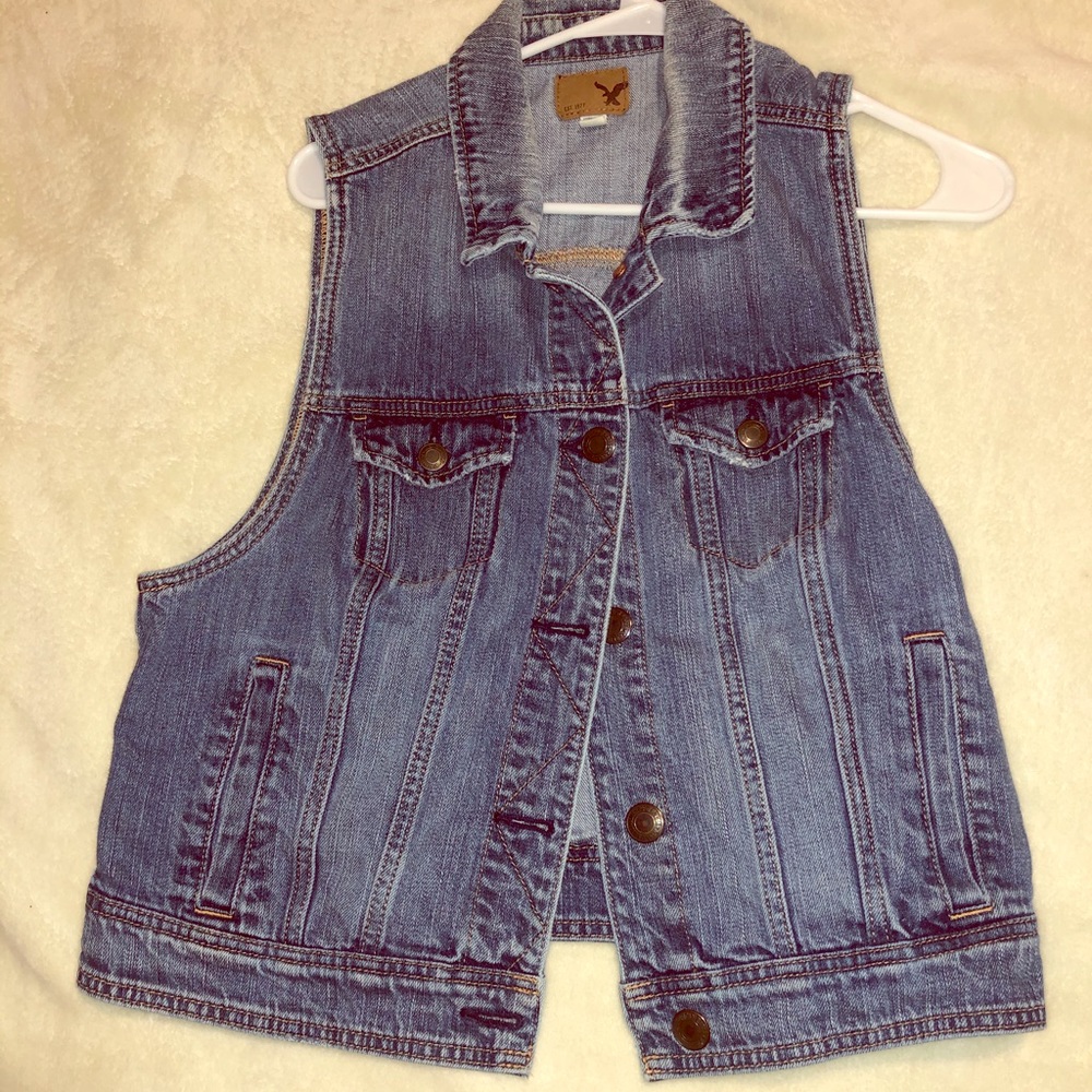 American Eagle denim vest